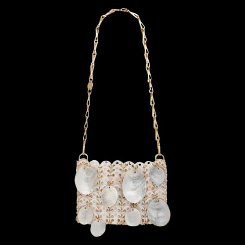 Rabanne 1969 Shell Discs Nano Bag 'Nacre'