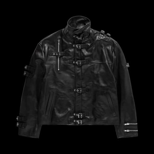Doublet Buckle Overload Leather Jacket 'Black'