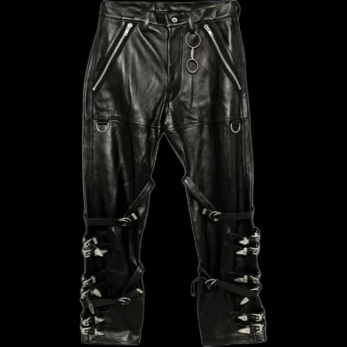 Doublet Buckle Overload Leather Pants 'Black'