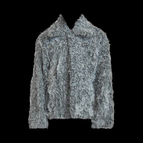 Doublet Sinister Mouth Faux Fur Jacket 'Grey'