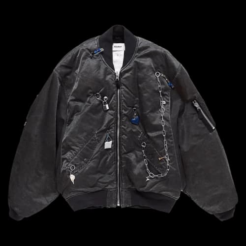 Doublet Key Chain Decorated Bomber Jacket 'Black'