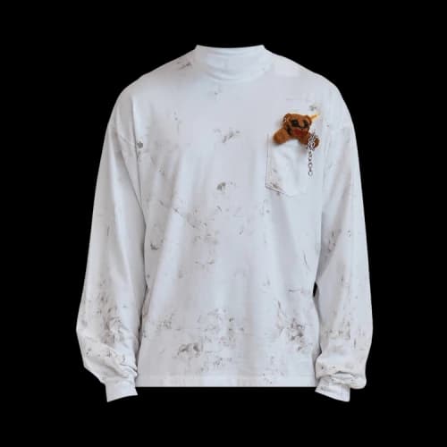 Doublet Long-Sleeve T-Shirt with Villain Bear 'White'