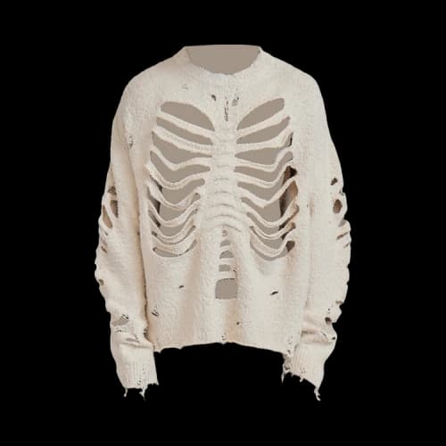 Doublet Ribcage Knit Pullover 'Natural'