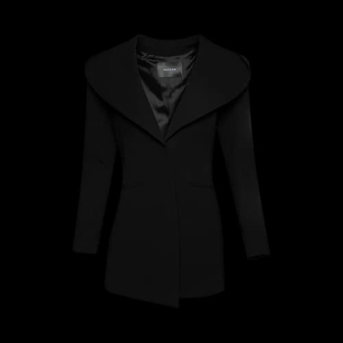 Mugler Hooded Tailored Jacket 'Black'