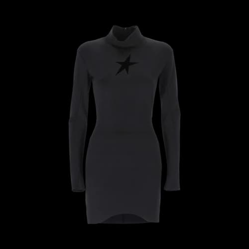 Mugler Turtleneck Mini Dress 'Black'
