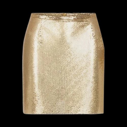 Rabanne Mesh Mini Skirt 'Gold'