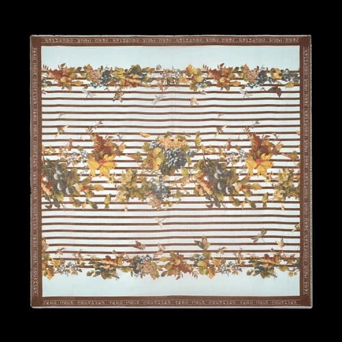 Jean Paul Gaultier Silk Scarf "Mariniere Grape" 'Light Blue/Multicolor'