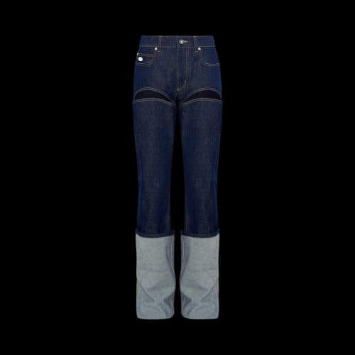 Jean Paul Gaultier Cutout Cuffed Jeans 'Indigo'
