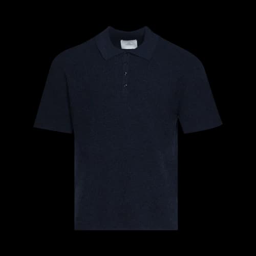 The Elder Statesman Superlight Waffle Stitch Polo 'Twilight'