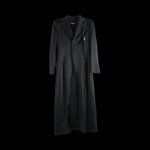Ann Demeulemeester Abke X-Long Open Front Fitted Coat 'Black'