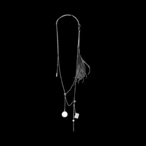 Ann Demeulemeester Feathers Afsar Beaded Necklace 'Antique Silver'