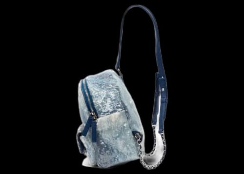Chanel Limited Edition Coco Cuba Mini Backpack Sequins Blue
