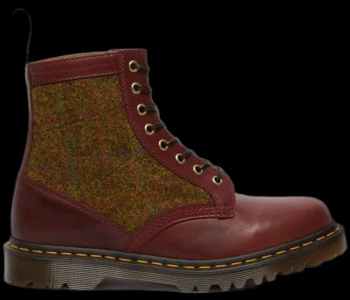 Dr. Martens 1460 Harris Tweed Leather Boot Oxblood Country