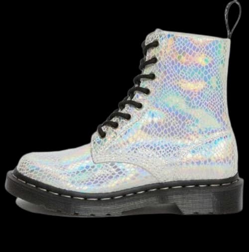 Dr. Martens 1460 Pascal Snake Metallic Silver snake pattern (Women's)