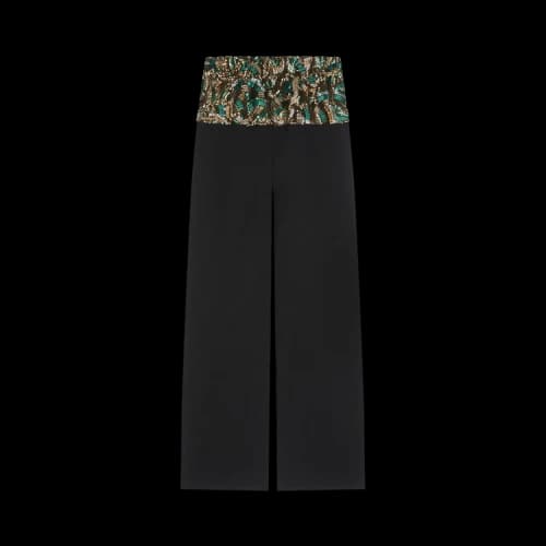 Dries Van Noten Virgin Wool Pants Black