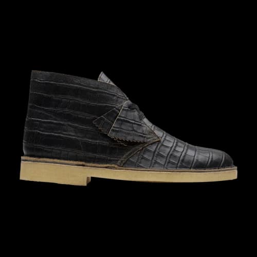 Clarks Desert Boot 'Black Crocodile Distress'