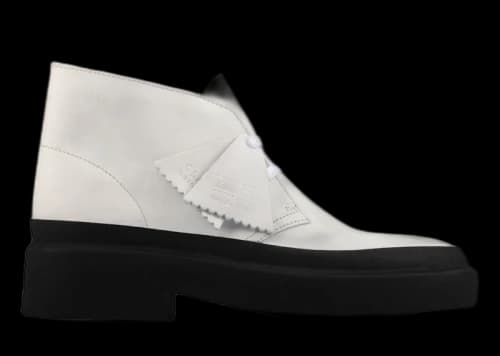 Clarks Originals Desert Galosh White Leather