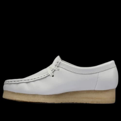 Clarks Wallabee Boots 'White Leather' (Women's)