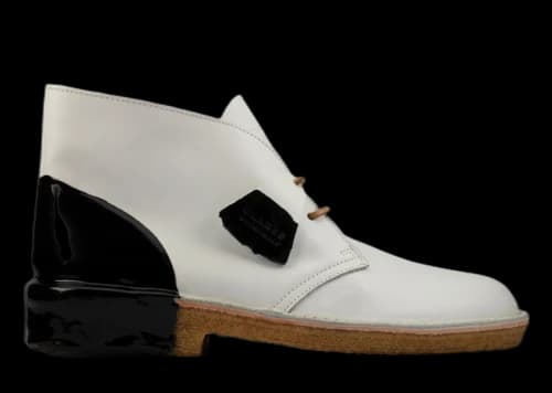 Clarks Originals Desert Boot White Black