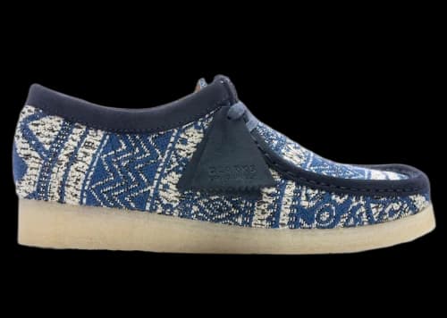 Clarks Originals Wallabee Boot Blue Fabric