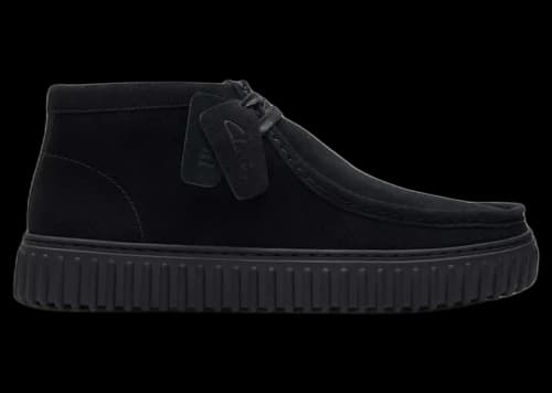 Clarks Torhill Hi Black Suede