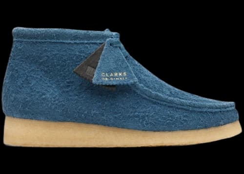 Clarks Originals Wallabee Hairy Suede Deep Blue