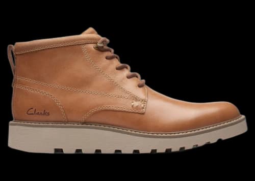 Clarks Barnes Lace Tan Leather