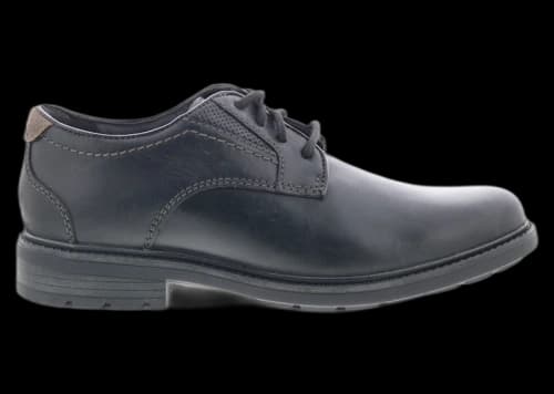 Clarks Un Shire Low Black Leather