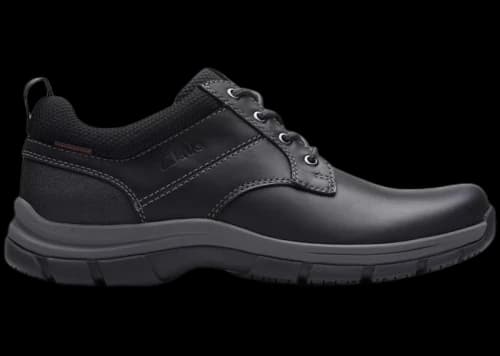 Clarks Walpath Low Waterproof Black Leather