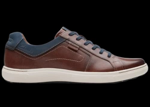 Clarks Mapstone Lace Mahogany Leather