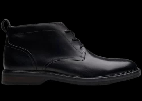 Clarks Aldwin Chukka Black Leather