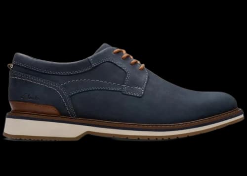 Clarks Monahan Plain Navy Nubuck