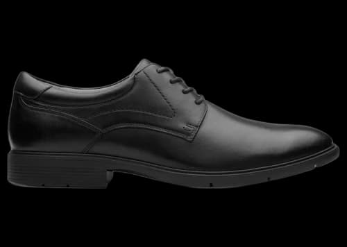 Clarks Eldredge Plain Black Leather