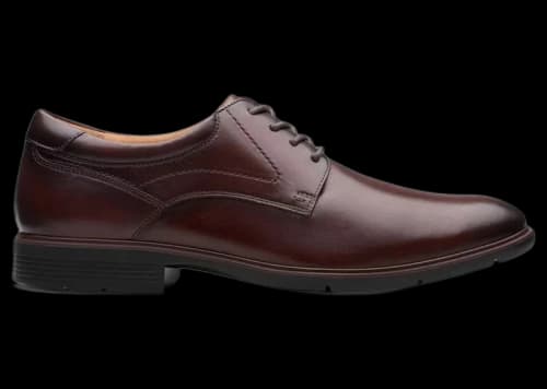 Clarks Eldredge Plain Dark Brown Leather