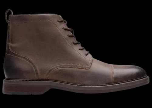 Clarks Aldwin Cap Brown Leather
