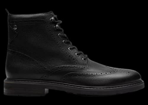 Clarks Newford Lace Boot Black Leather