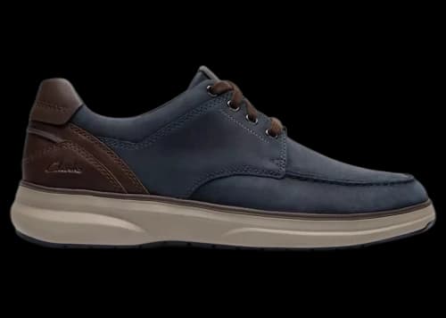 Clarks Mullan Moc Navy Leather