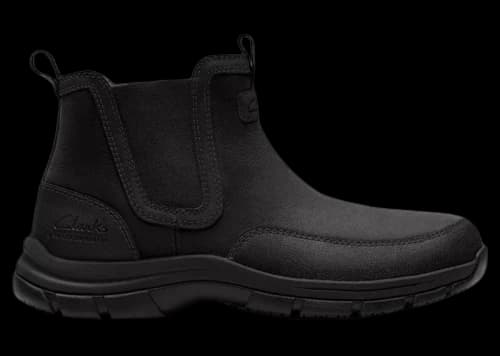 Clarks Walpath Easy Waterproof Black Leather