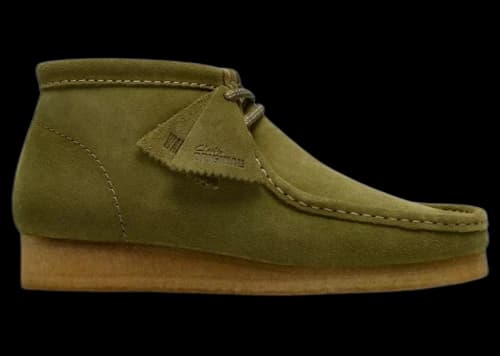 Clarks Originals Wallabee Boot Green Suede