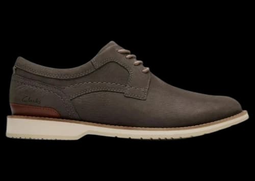 Clarks Monahan Plain Stone Nubuck