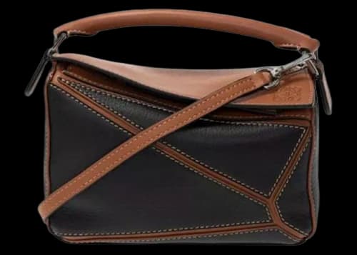 LOEWE Puzzle Mini Leather Bag Black/Tan