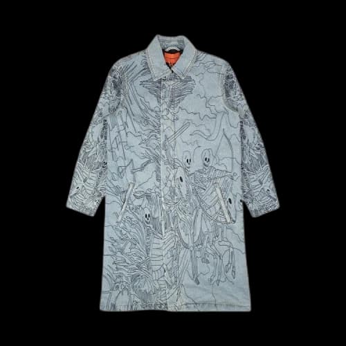 Who Decides War Four Horsemen Denim Trench Coat 'Blue'