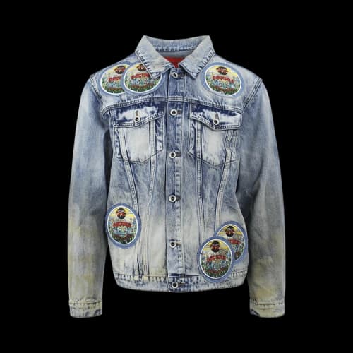 Who Decides War Acid Sphere Denim Jacket 'Indigo'