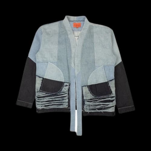 Who Decides War Melded Denim Robe Jacket 'Blue'