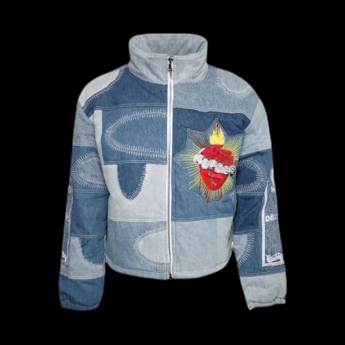 Who Decides War Sacred Melded Denim Puffer 'Denim'