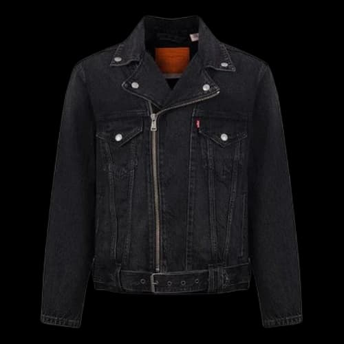LEVI'S Levis Zipper Long Sleeves Denim Jacket 'Black'