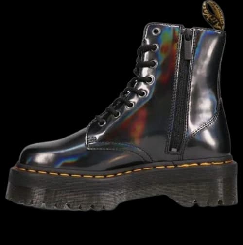 Dr. Martens Jadon Hologram Leather Martin Boots Black