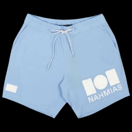 Nahmias Graphic Logo Design Swim Trunks 'Blue'
