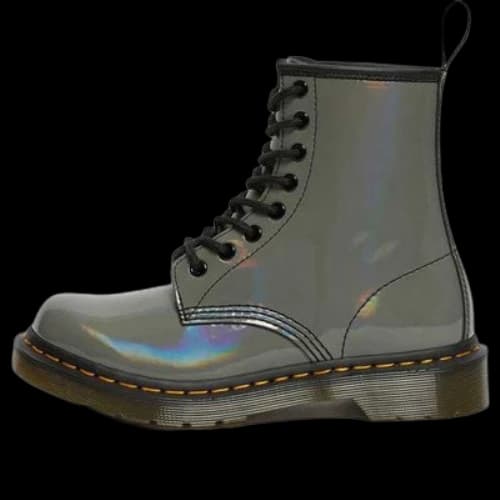Dr. Martens 1460 Rainbow Patent Lace Up Boots 'Gunmetal' (Women's)