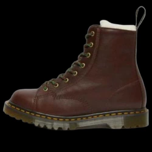 Dr. Martens Barton Shearling Lined Leather Ankle Boots 'Brown'